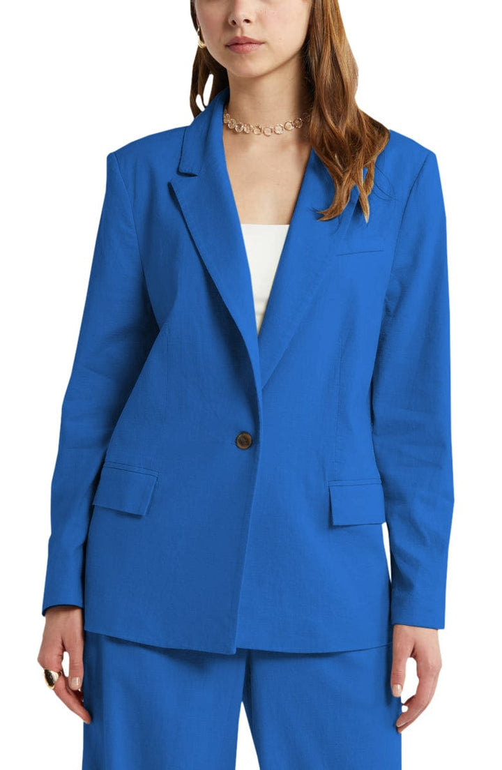 solovedress 2 Piece Beige Peak Lapel Single Buttons Women's Suit (Blazer+Pants)