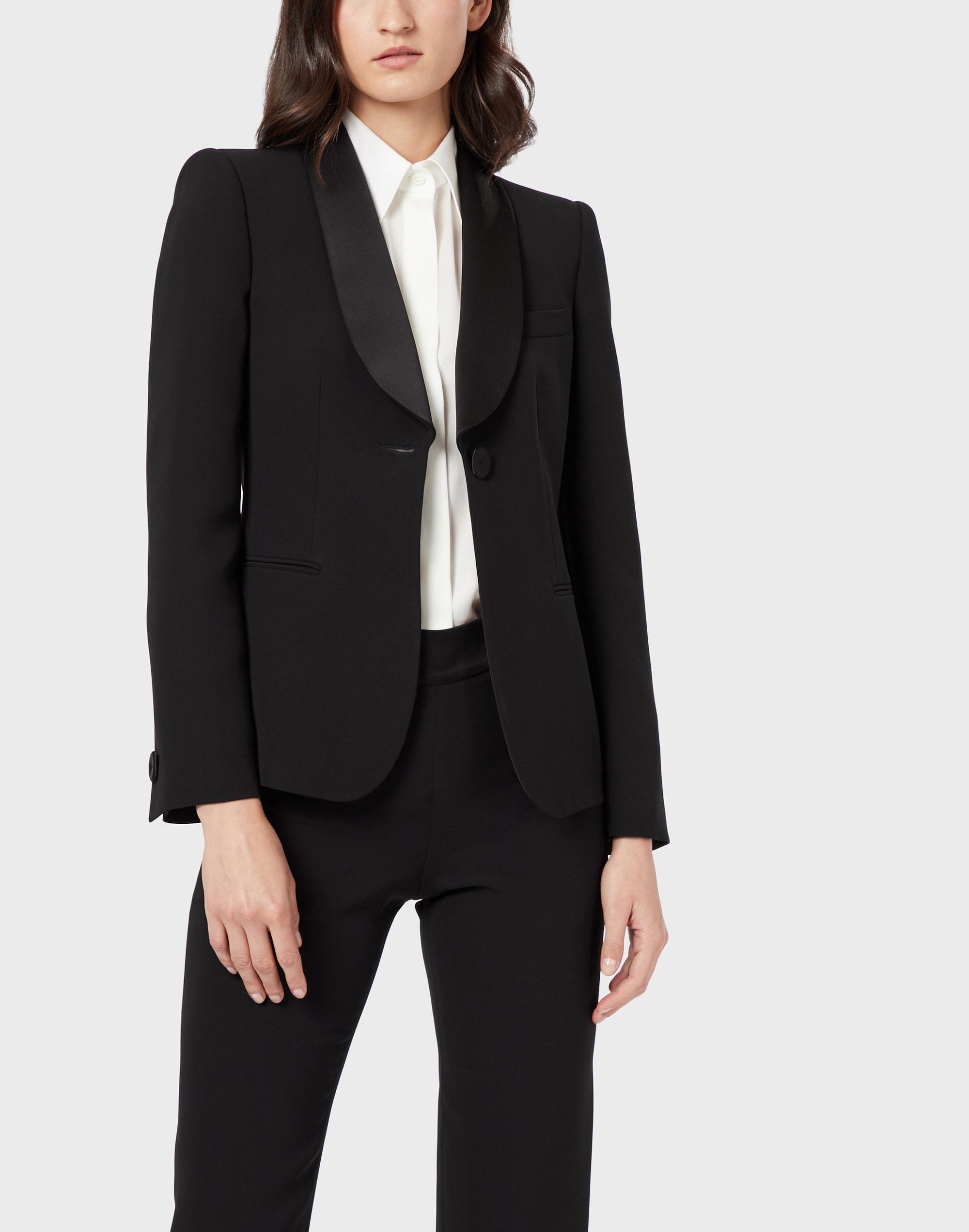 2 teiliges Business Casual Shawl Revers Frauenanzug Blazer Hosen
