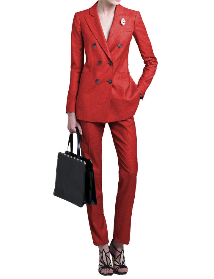 solovedress 2 Piece Double Breasted Peak Lape Women Suit