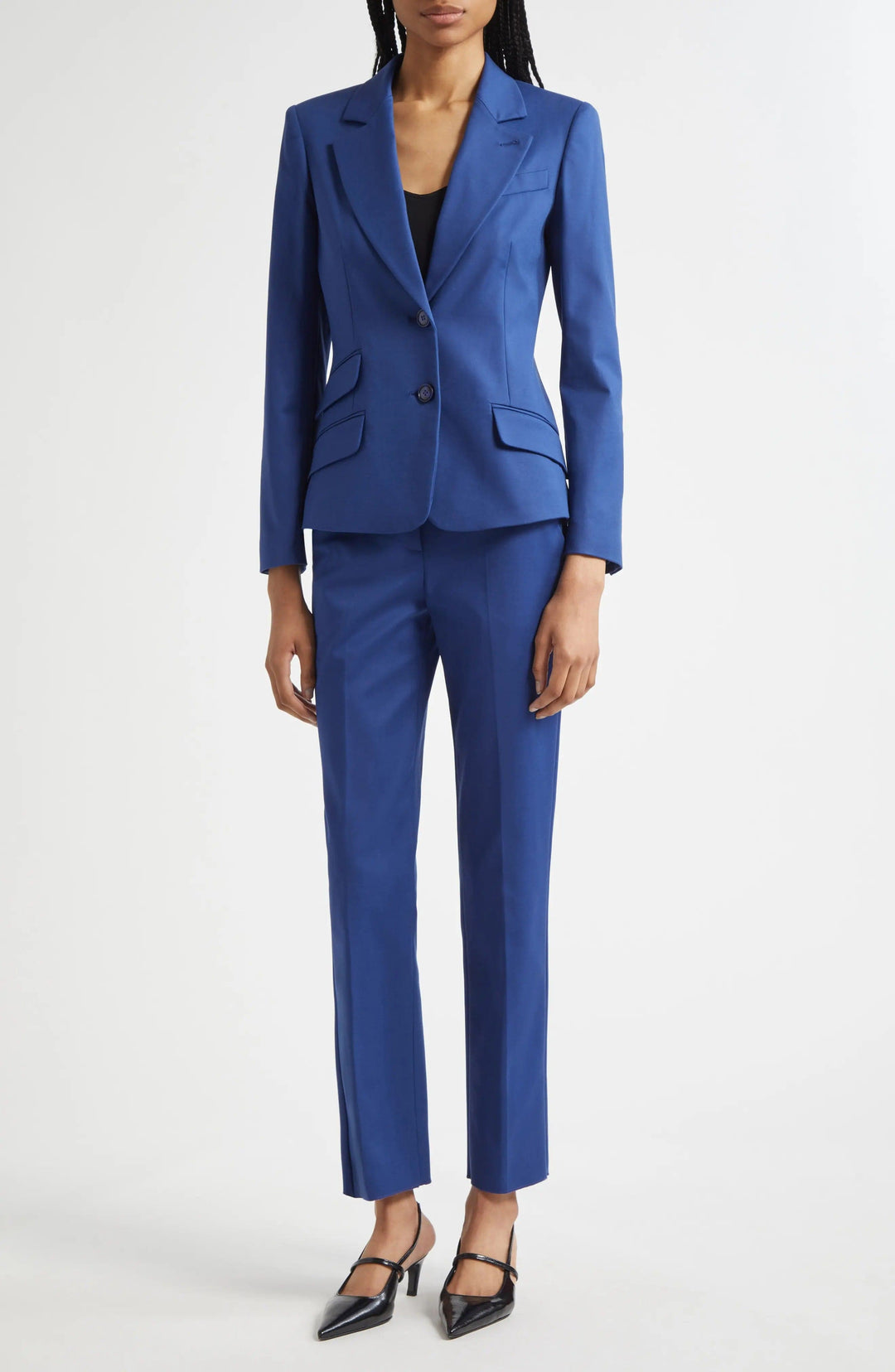 solovedress 2 Piece Double Button Business Casual Women Suit (Blazer+Pants)