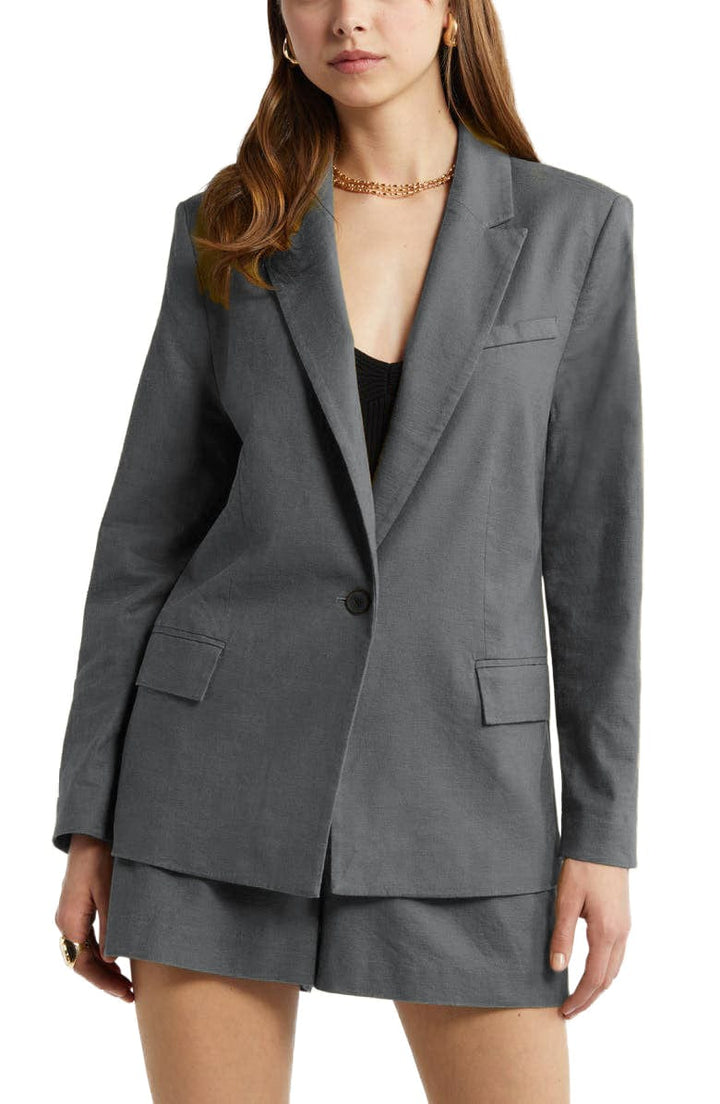 solovedress 2 Piece Fashion Slim Single Buttons Women's Suit (Blazer+Pants)