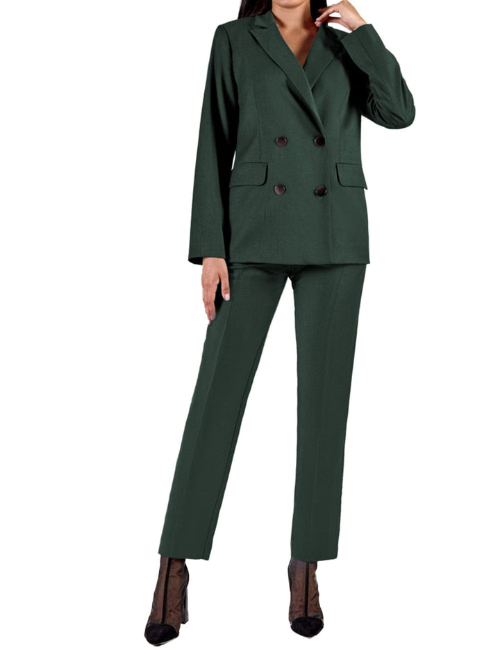 solovedress 2 Piece Peak Lapel Slim Fit Women's Suit(Blazer+Pants)