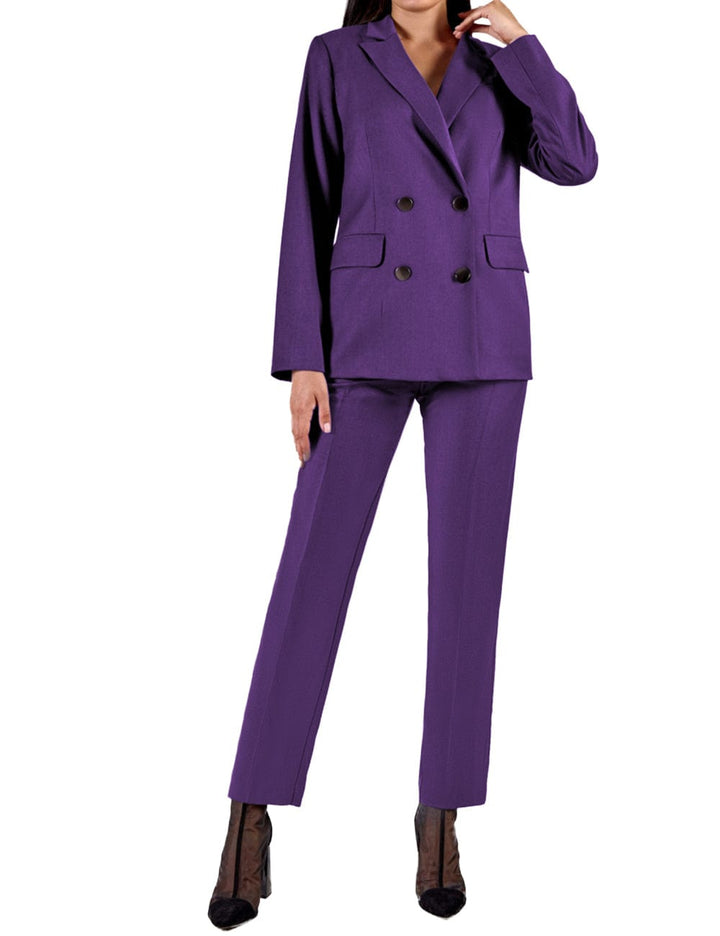 solovedress 2 Piece Peak Lapel Slim Fit Women's Suit(Blazer+Pants)