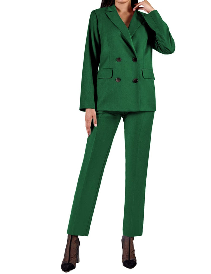 solovedress 2 Piece Peak Lapel Slim Fit Women's Suit(Blazer+Pants)