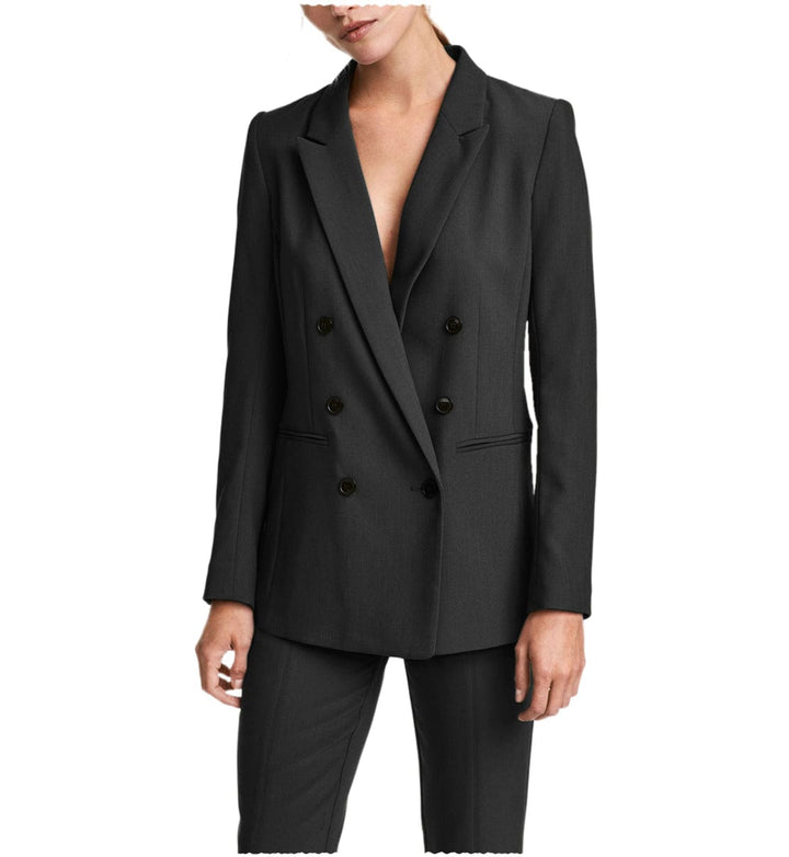 solovedress 2 Pieces Double Breasted Notch Lapel Women Suit(Blazer+Pants)