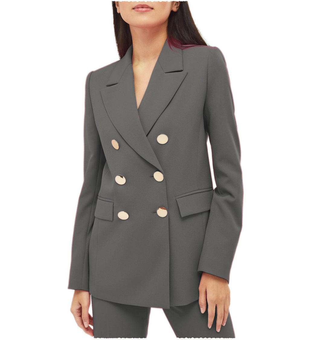 solovedress 2 Pieces Notch Lapel Double Breasted Women Suit (Blazer+Pants)