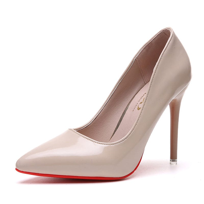 solovedress 2024 New Pointed Toe High Heels Women's Stiletto Patent Leather Red Wedding Shoes