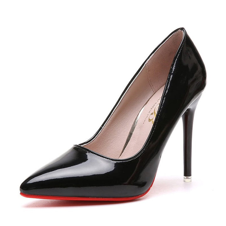 solovedress 2024 New Pointed Toe High Heels Women's Stiletto Patent Leather Red Wedding Shoes
