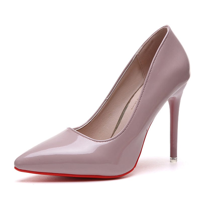 solovedress 2024 New Pointed Toe High Heels Women's Stiletto Patent Leather Red Wedding Shoes