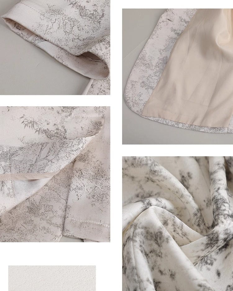 solovedress 2025 Spring Summer New Printed Three Quarter Sleeve Single Button Casual Ladies Suit