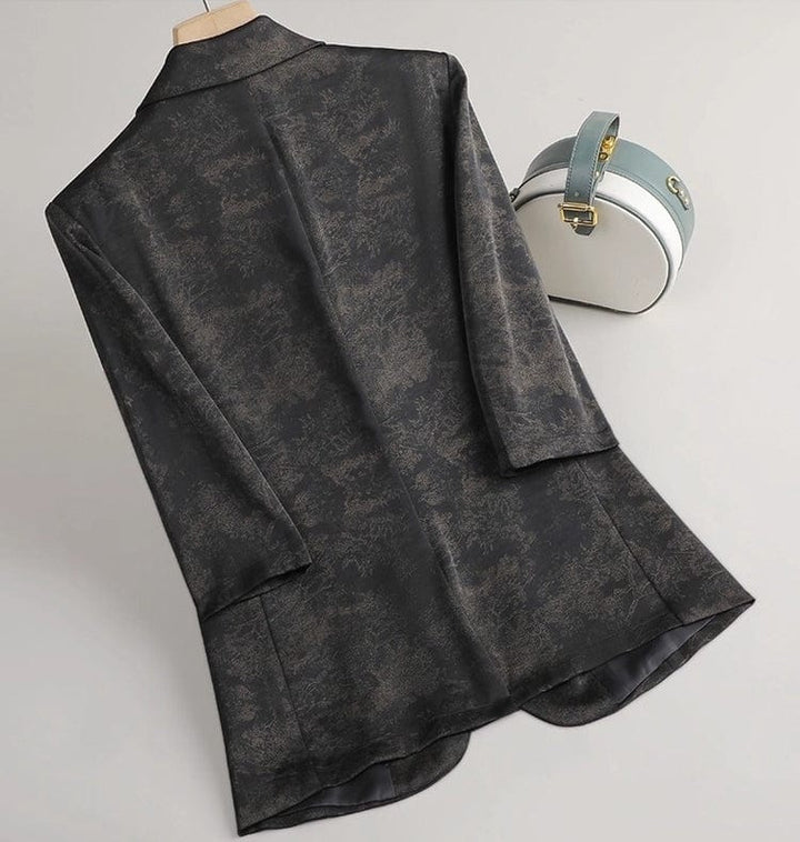 solovedress 2025 Spring Summer New Printed Three Quarter Sleeve Single Button Casual Ladies Suit