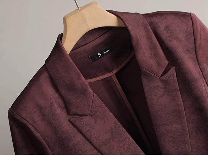 solovedress 2025 Spring Summer New Printed Three Quarter Sleeve Single Button Casual Ladies Suit