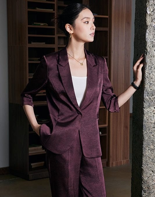 solovedress 2025 Spring Summer New Printed Three Quarter Sleeve Single Button Casual Ladies Suit