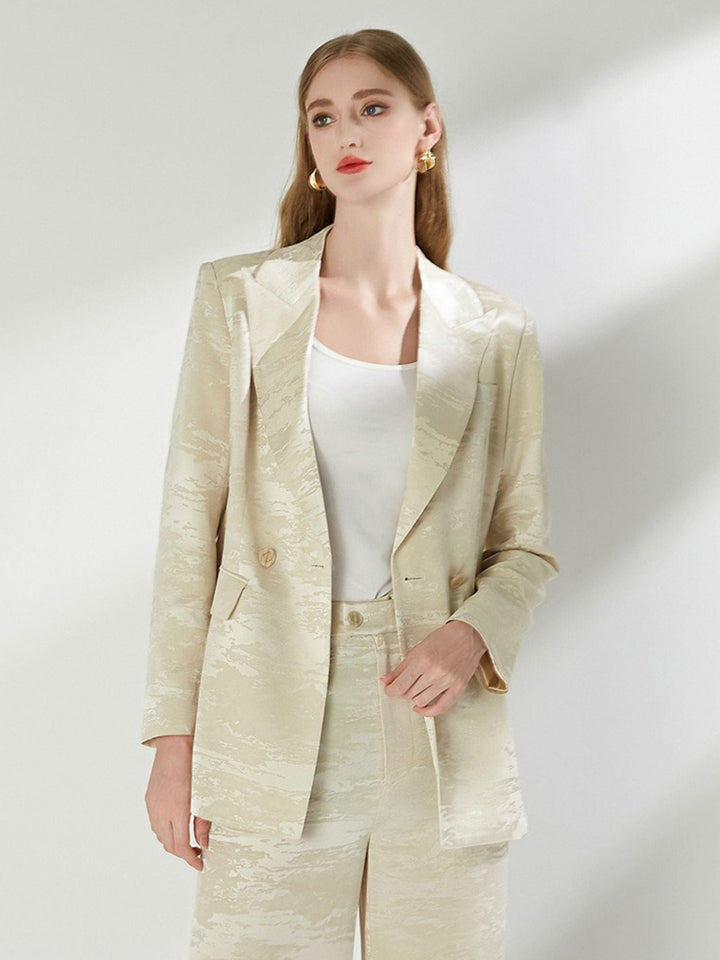 solovedress Apricot Elegant Casual Women's Two-Piece Suit