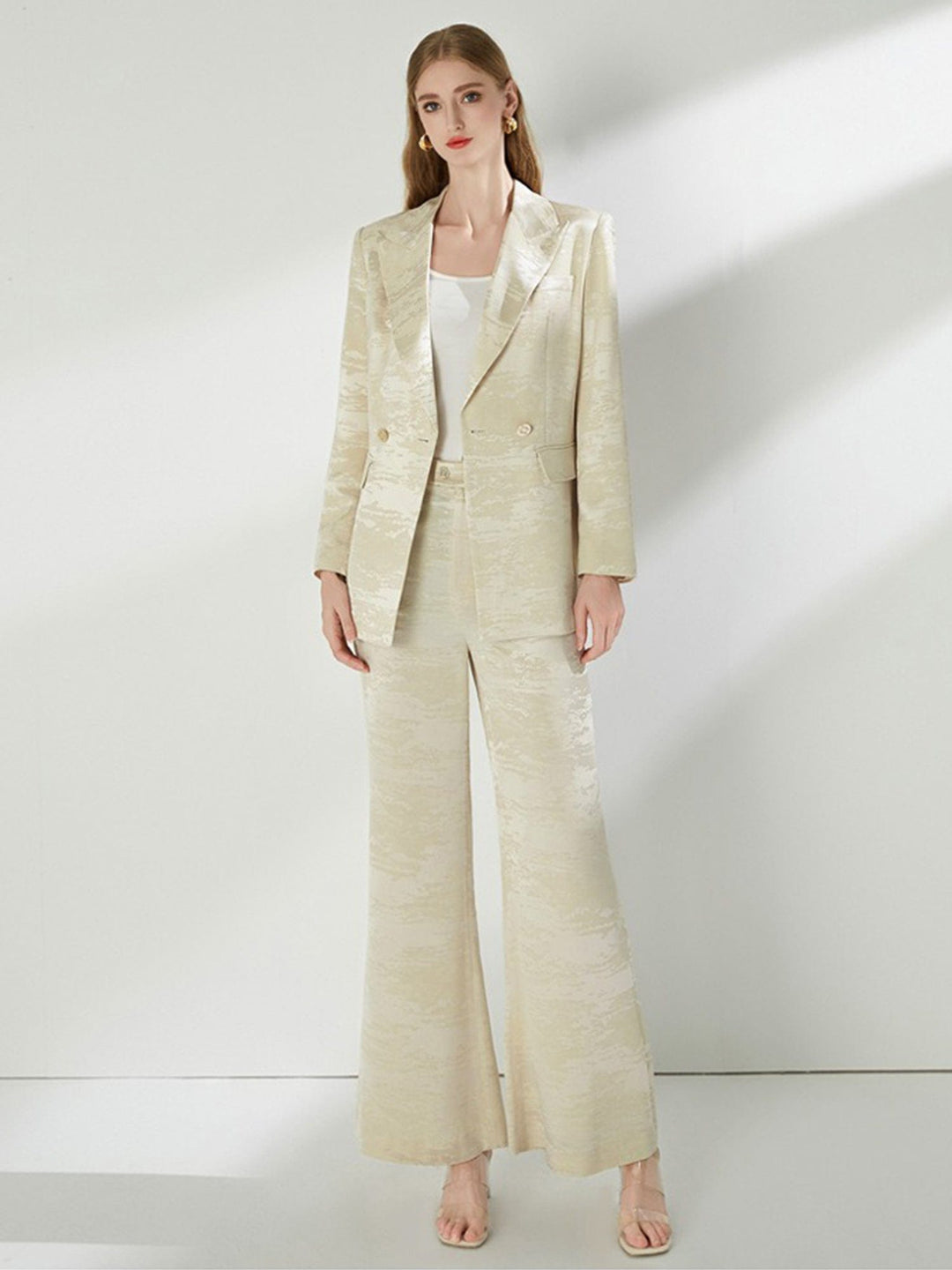 solovedress Apricot Elegant Casual Women's Two-Piece Suit