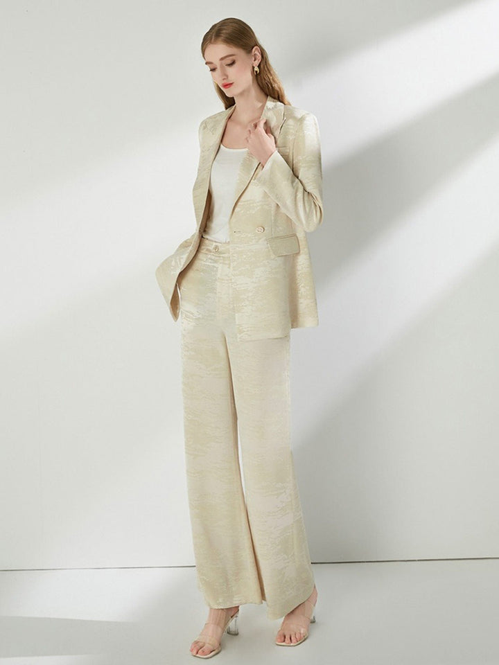 solovedress Apricot Elegant Casual Women's Two-Piece Suit