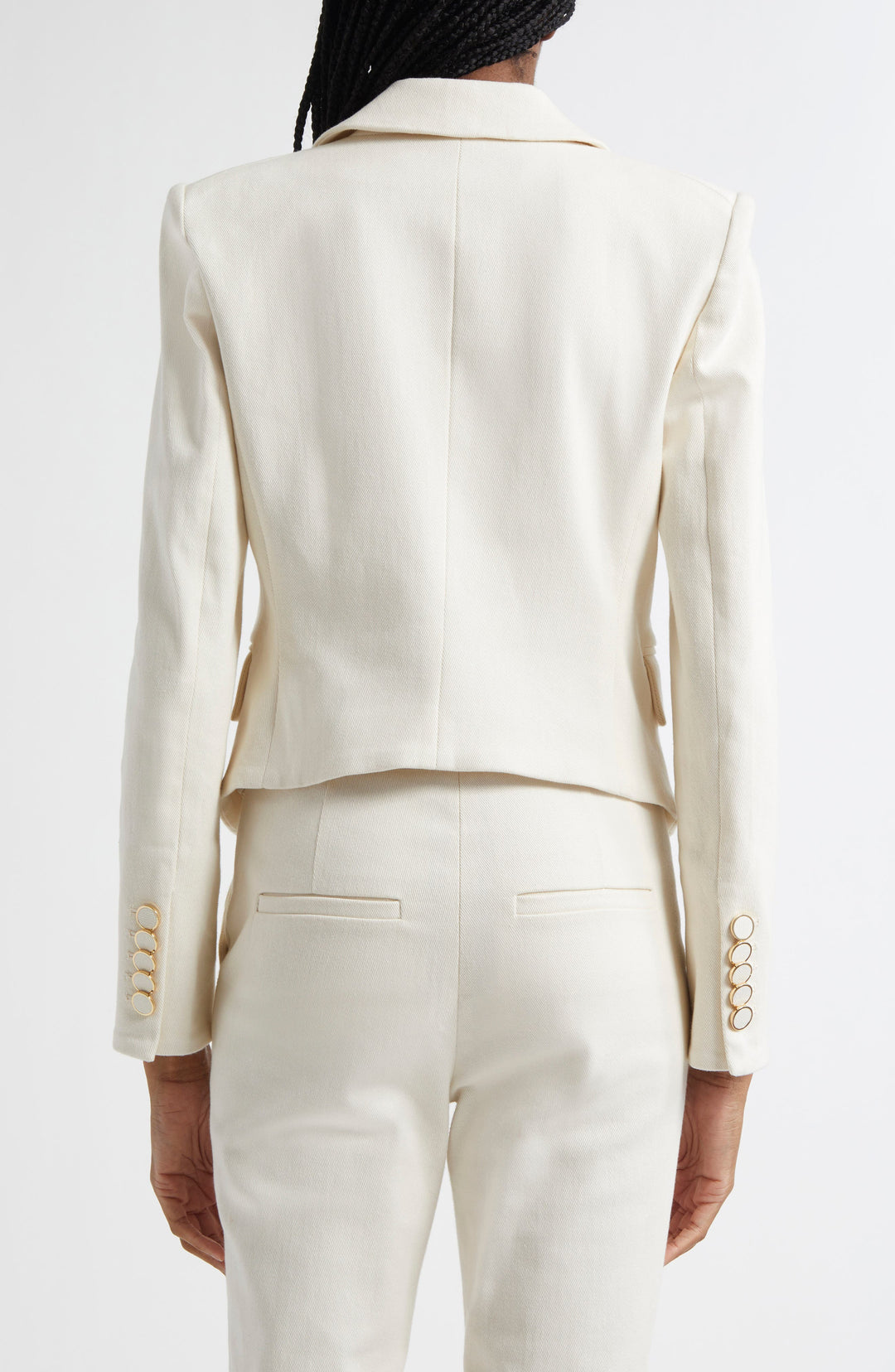 solovedress Beige 2 Piece Single Button Peak Lapel Business Casual Slim Fit Women's Suit