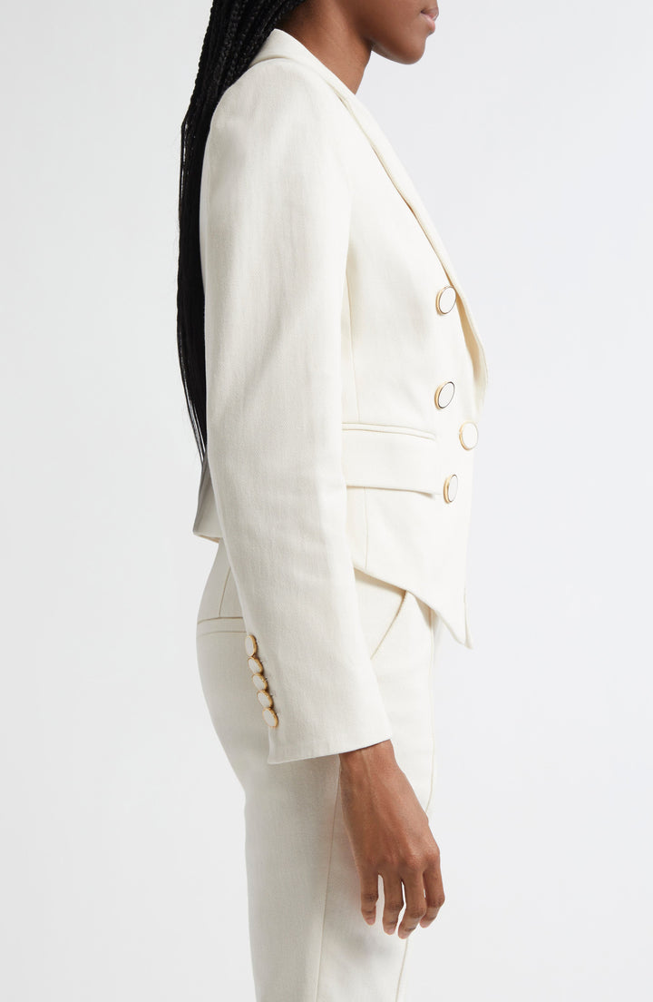 solovedress Beige 2 Piece Single Button Peak Lapel Business Casual Slim Fit Women's Suit