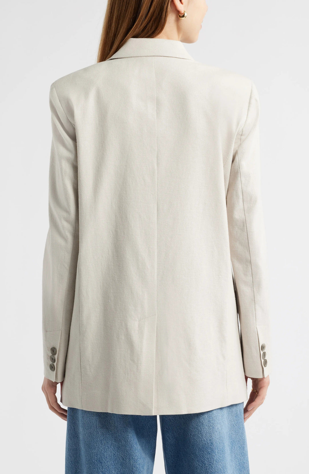 solovedress Beige Summer Linen Single Button Casual Women Blazer