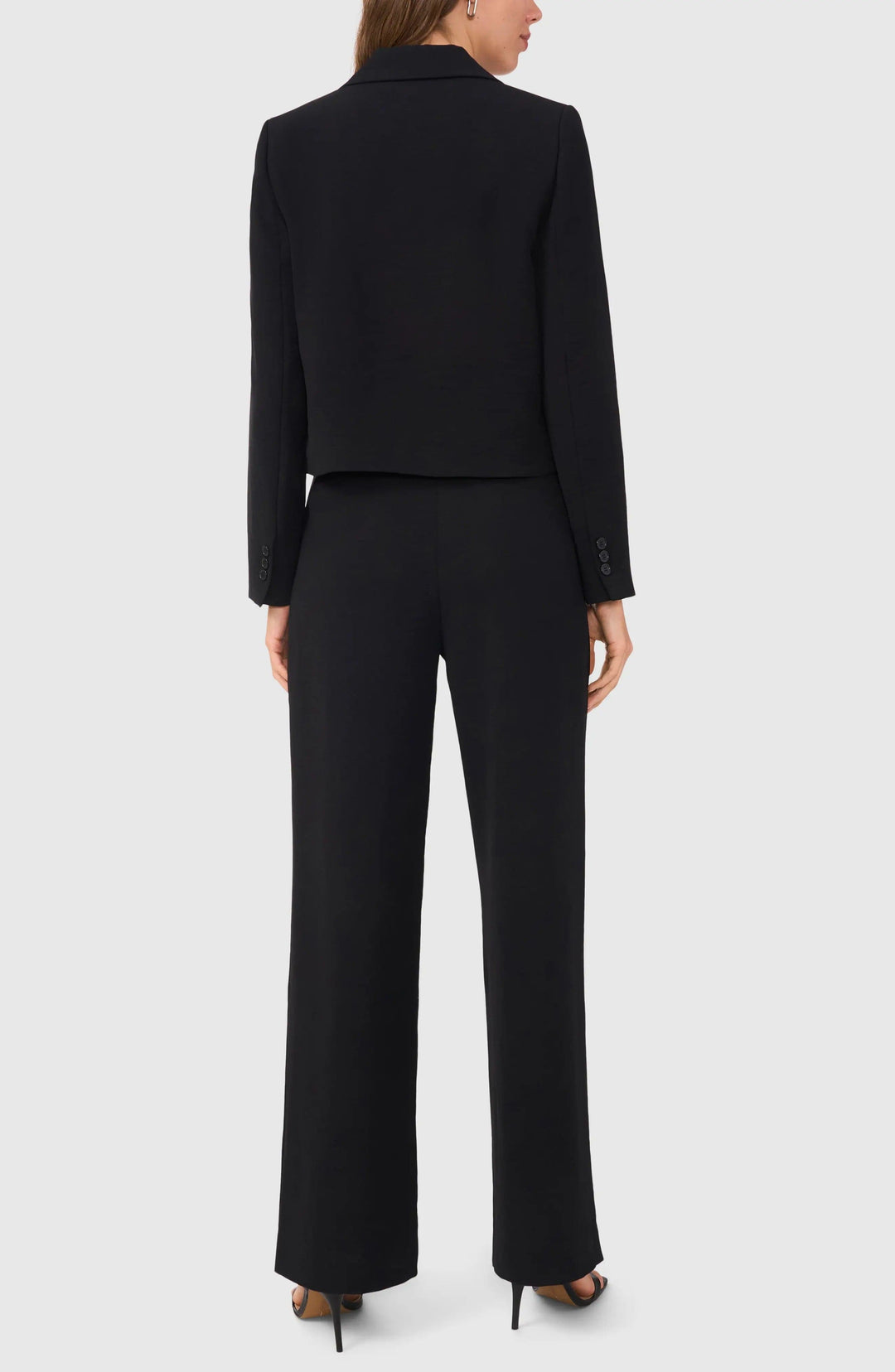 solovedress Black 2 Piece Single Button Casual Women Suit (Blazer+Pants)