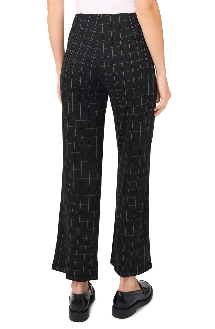 solovedress Black Plaid Casual Women Trousers