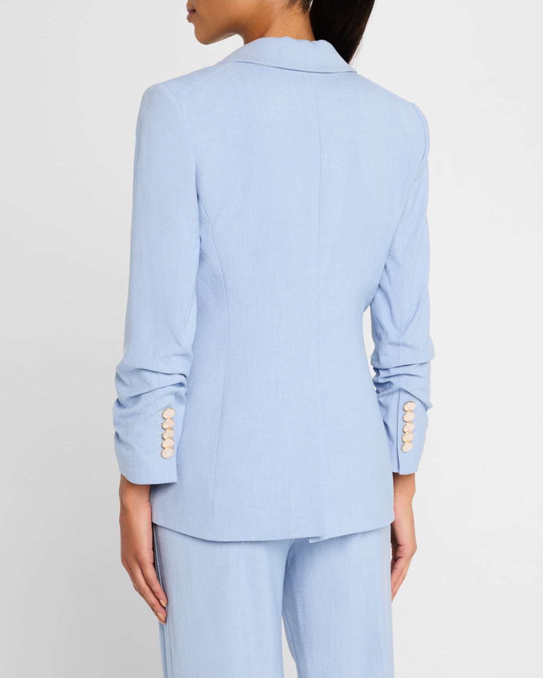 solovedress Blue 2 Piece Single Button Casual Women Suit (Blazer+Pants)