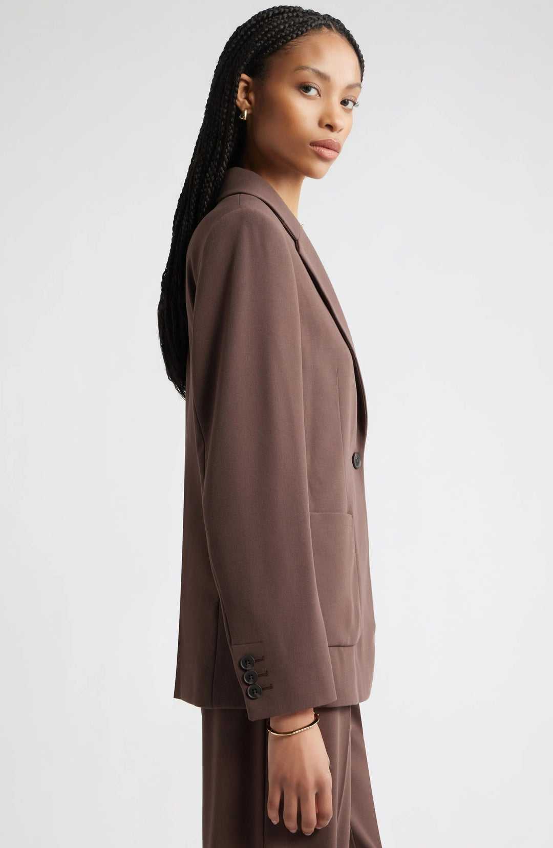 solovedress Brown Sweet Women's Suit 2 Piece (Blazer+Pants)