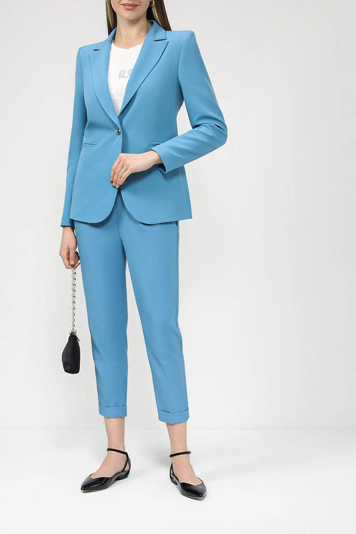 solovedress Business Casual 2 Piece Peak Lapel Women's Suit