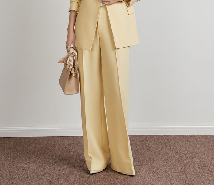 solovedress Champagne 2 Piece Notch Lapel Elegant Women Suit (Blazer+Pants)