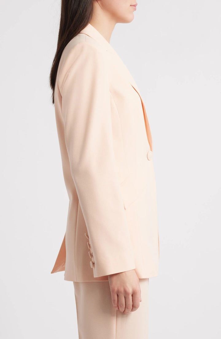 solovedress Champagne 2 Piece Single Button Business Casual Slim Fit Women Suit (Blazer+Pants)