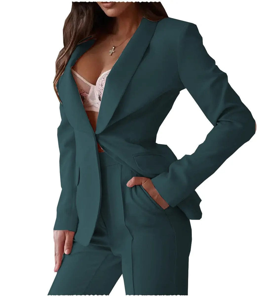 solovedress Fashion Single Buttons Blazer 2 Pieces Women Suit