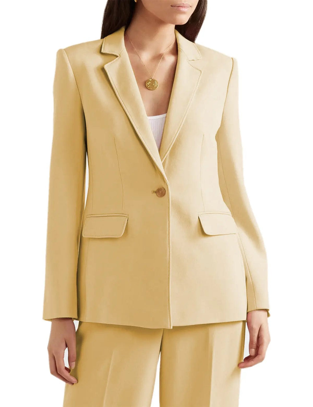 solovedress Flat 2 Pieces Notch Lapel Women Suit
