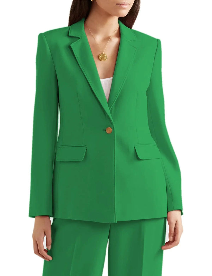 solovedress Flat 2 Pieces Notch Lapel Women Suit