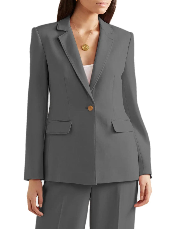 solovedress Flat 2 Pieces Notch Lapel Women Suit
