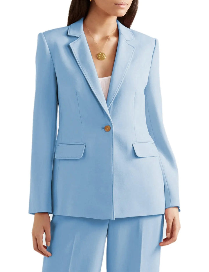 solovedress Flat 2 Pieces Notch Lapel Women Suit