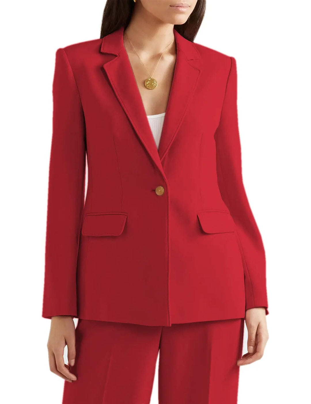 solovedress Flat 2 Pieces Notch Lapel Women Suit