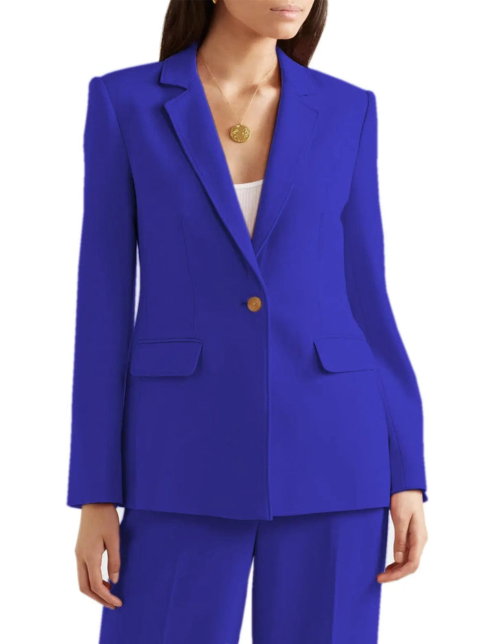 solovedress Flat 2 Pieces Notch Lapel Women Suit
