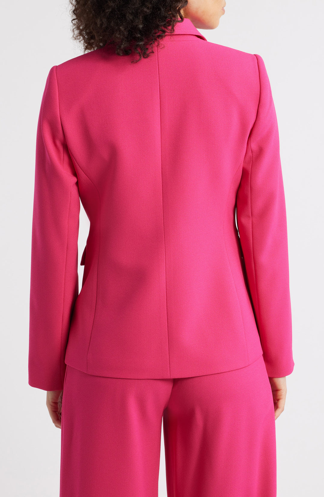 solovedress Fuchsia 2 Piece Single Button Business Casual Slim Fit Women Suit