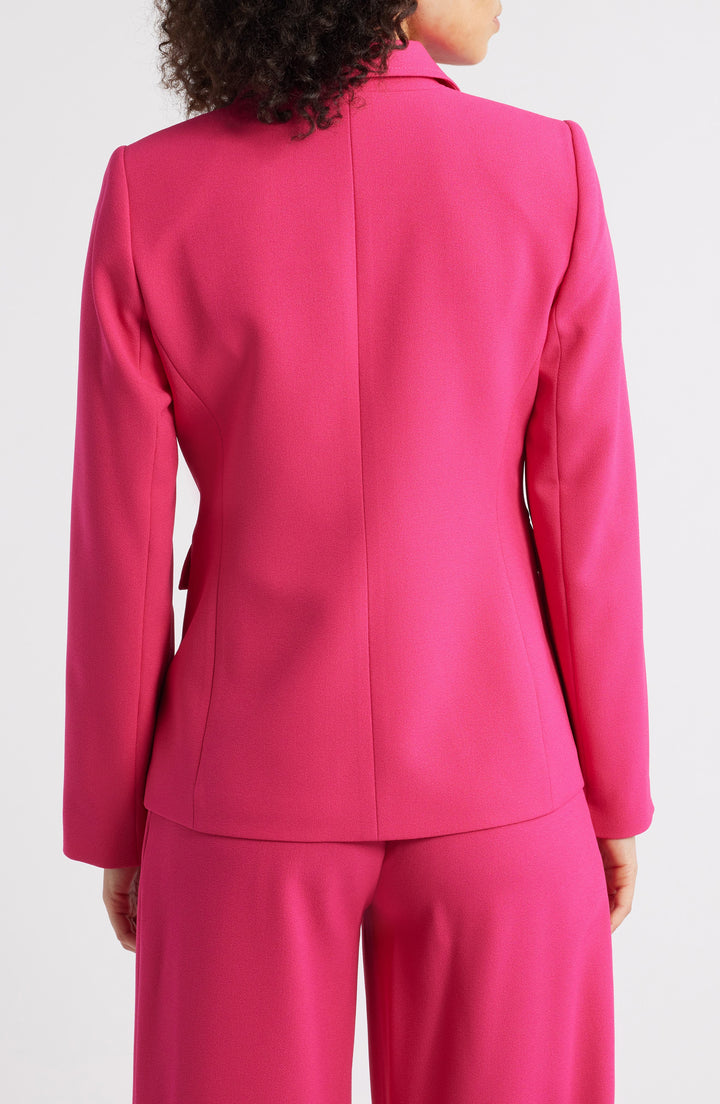 solovedress Fuchsia 2 Piece Single Button Business Casual Slim Fit Women Suit