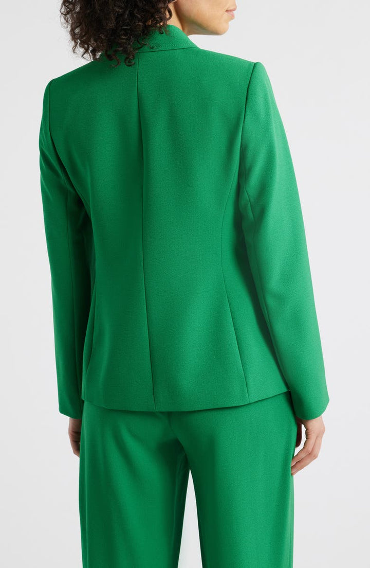 solovedress Green 2 Piece Single Buttons Peak Lapel Business Casual Slim Fit Women's Suit