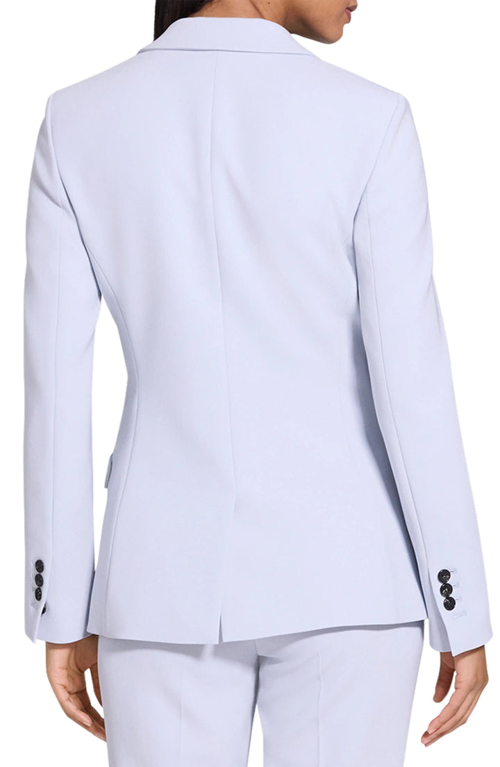 solovedress Light Blue 2 Piece Single Button Business Casual Women Suit