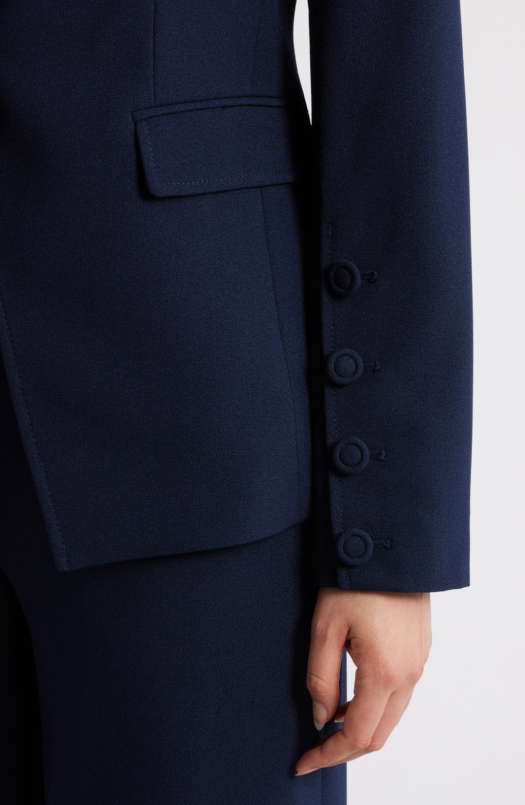 solovedress Navy 2 Piece Business Casual Single Button Women Suit