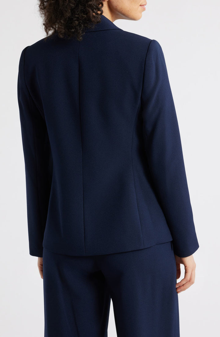 solovedress Navy 2 Piece Business Casual Single Button Women Suit