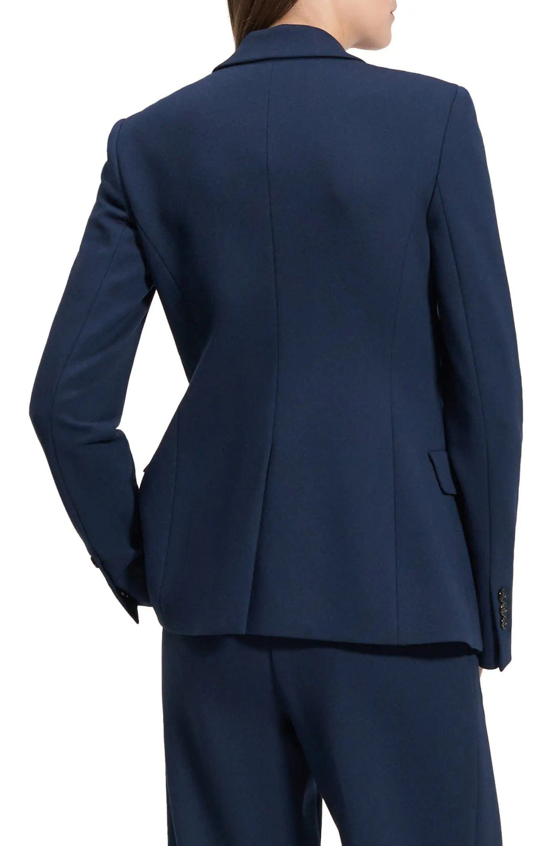 solovedress Navy Women Suit 2 Piece Single Button Peak Lapel Blazer (Blazer+Pants)