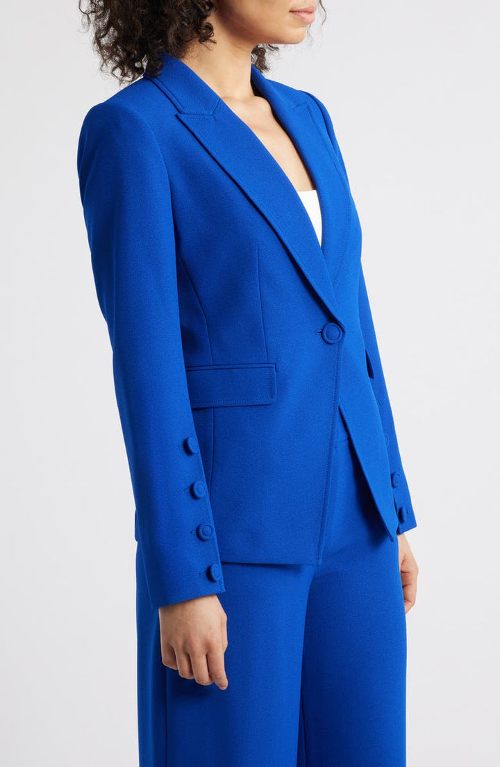 solovedress Royal Blue 2 Piece Single Button Business Casual Slim Fit Women Suit