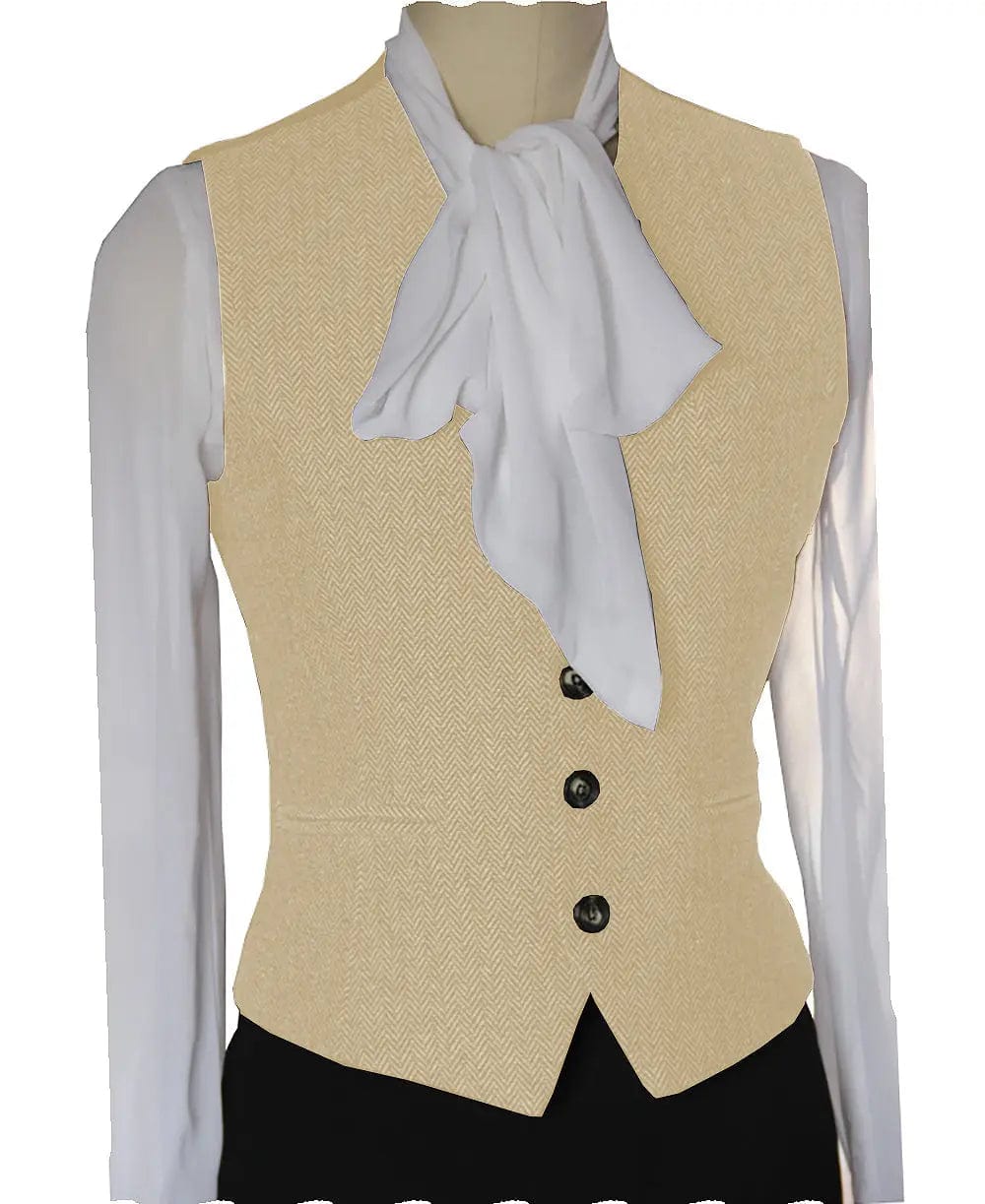 solovedress Slim Fit Herringbone V Neck Women Suit