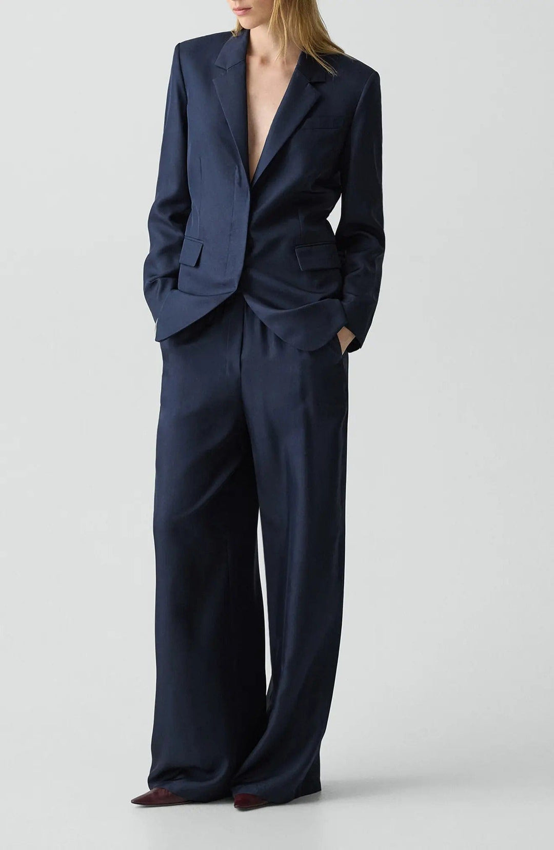 solovedress SoloveDrees Navy Women's Suit 2-Piece Blazer & Pants