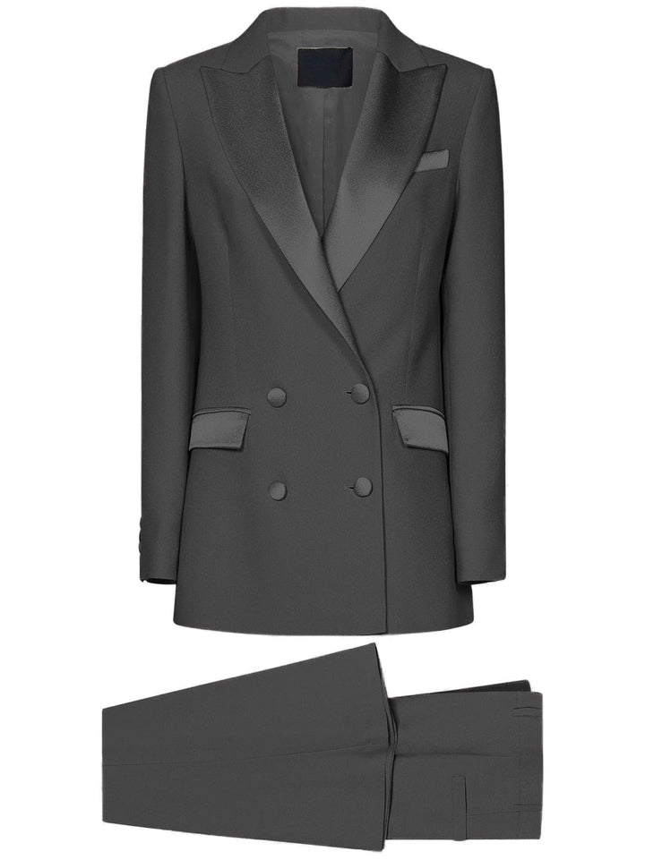 solovedress SoloveDress Women Lavender Double Breasted 2 Piece Suit with Peak Lapel