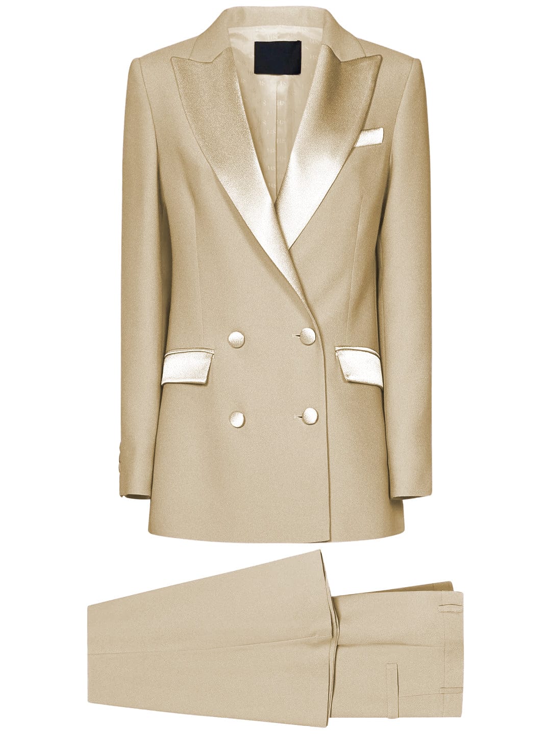 solovedress SoloveDress Women Lavender Double Breasted 2 Piece Suit with Peak Lapel