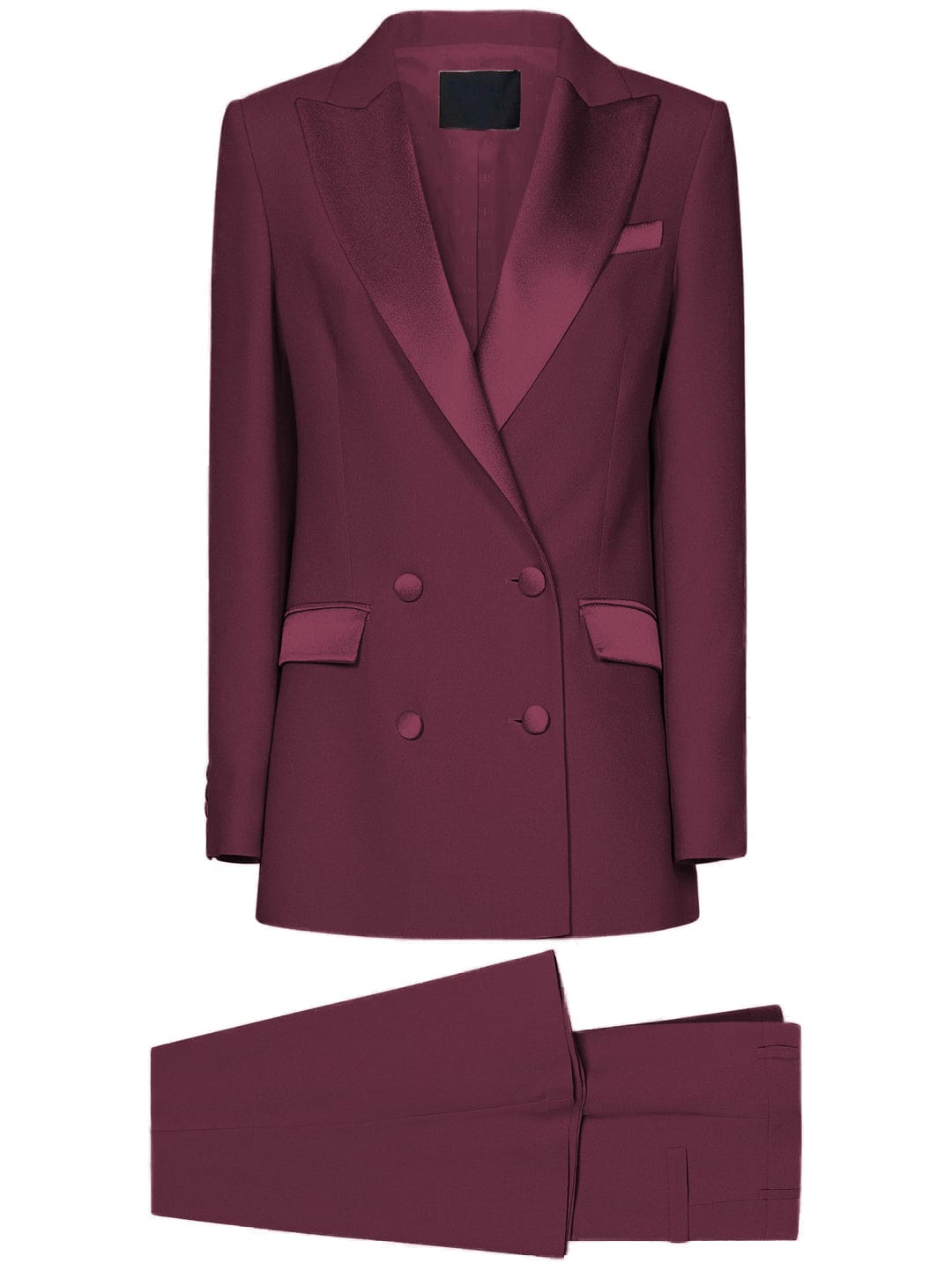 solovedress SoloveDress Women Lavender Double Breasted 2 Piece Suit with Peak Lapel